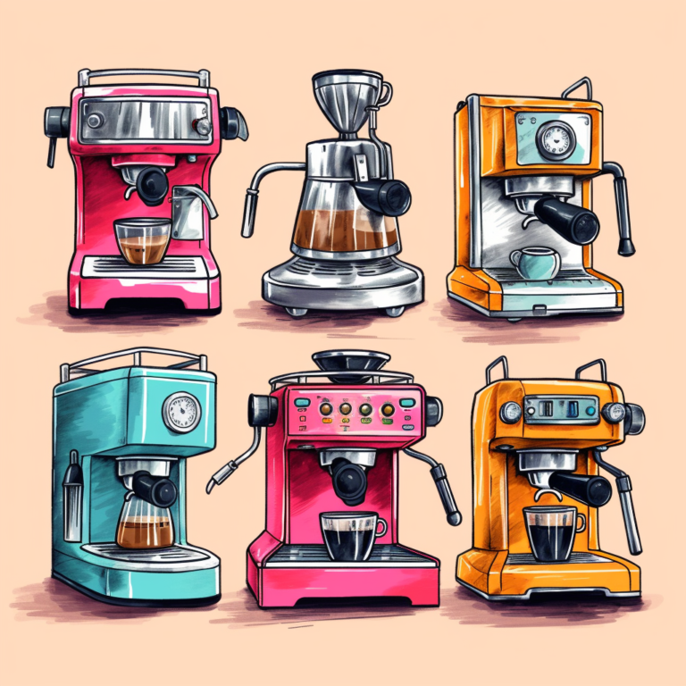 6 colorful espresso machines